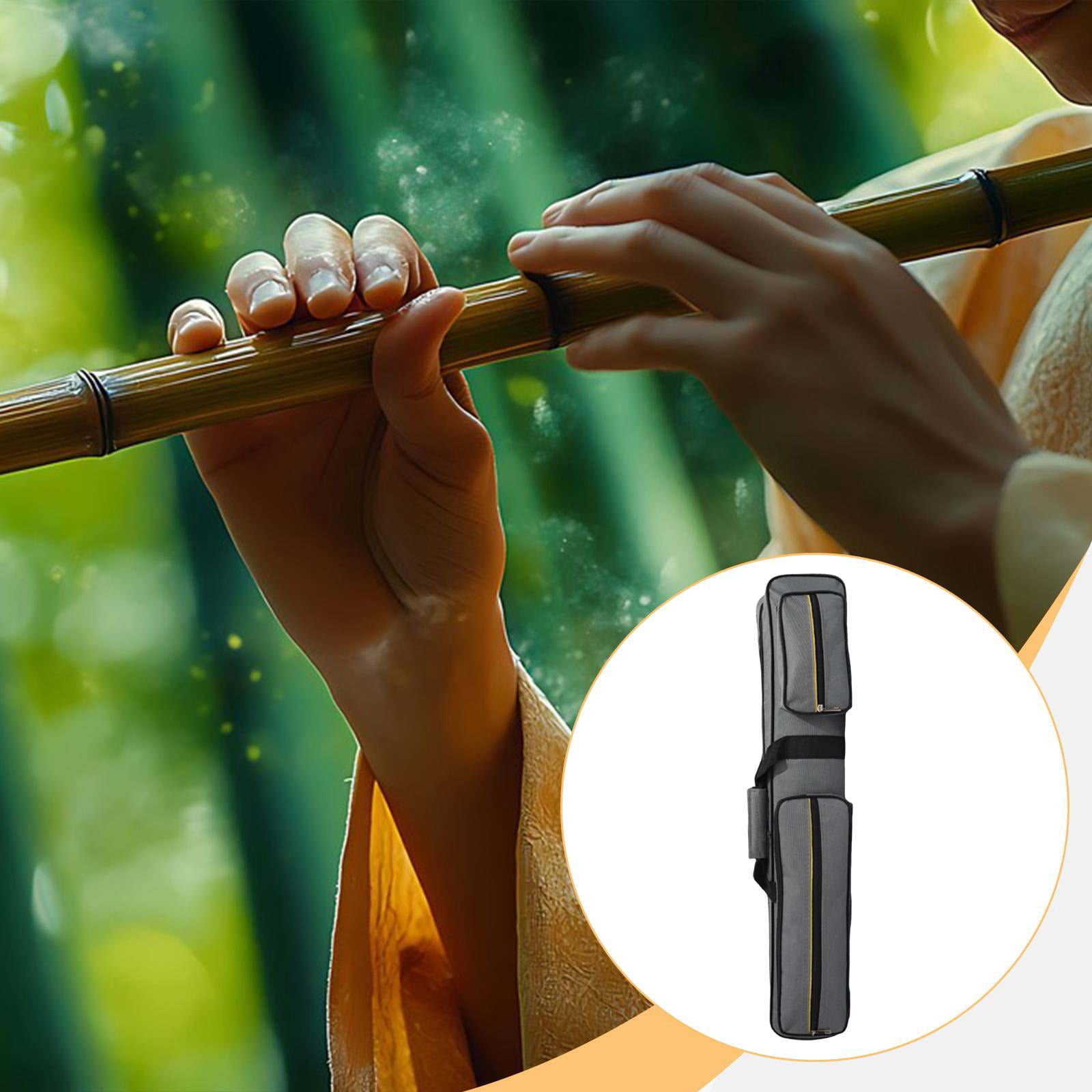 Bamboo Flute Organizer Portable Flute Carrying Case Shoulder Strap Oxford Cloth Water Resistant Musician Travel