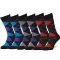thumbnail image 1 of Calcetines Easton Marlowe Black Argyle para hombre, 6 unidades, algodón, 1 of 1