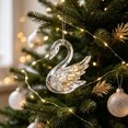 thumbnail image 5 of Lypsnake Clear Acrylic Sequins Transparent Swan Shape Reflective Animal Figurine Christmas Ornaments, 5 of 6