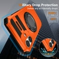 thumbnail image 3 of Dteck 360° Rotating Magnetic Stand Protective Case for iPhone 16 Plus,Shockproof TPU+PC Case Kickstand Back Cover for iPhone 16 Plus,Orange, 3 of 9