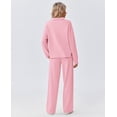 thumbnail image 3 of Pinspark Lounge Sets for Women Side Slit Sweatshirt Straight Leg Sweatpants with Pockets 2 Piece Matching Set Fall Fashion Sweatsuit Activewear Tracksuit, 3 of 6