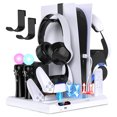 thumbnail image 1 of Vertical Stand for PS5 with Cooling Fan and Controller Charging Station, Charging Stand for PSVR, Game Storage Organizer Remote Control Slot, 1 of 7