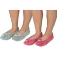 thumbnail image 2 of Roxoni Women's Terry Classic Cotton & Velour Ballerina Slippers Pack of 2, 2 of 5