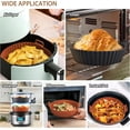 thumbnail image 3 of Air Fryer Silicone Liners Set of 2, Reusable & Non-Stick – Fits 3-5 Qt Air Fryers, Compatible with Ninja, Top 8" Bottom 6.8", 3 of 7
