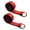 Red, variant on Mega Cargo Control 2" x 10' D Ring Lasso Straps - Heavy Duty Wheel Lift Towing Straps for Auto Hauling, Car Carriers, Flatbeds, Wrecker (Red, 2 Pack)