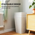 thumbnail image 6 of Outsunny Set of 3 Tall Planters with Drainage Holes, Outdoor & Indoor Flower Pot Set for Front Door, Entryway, Patio and Deck, White, 6 of 9
