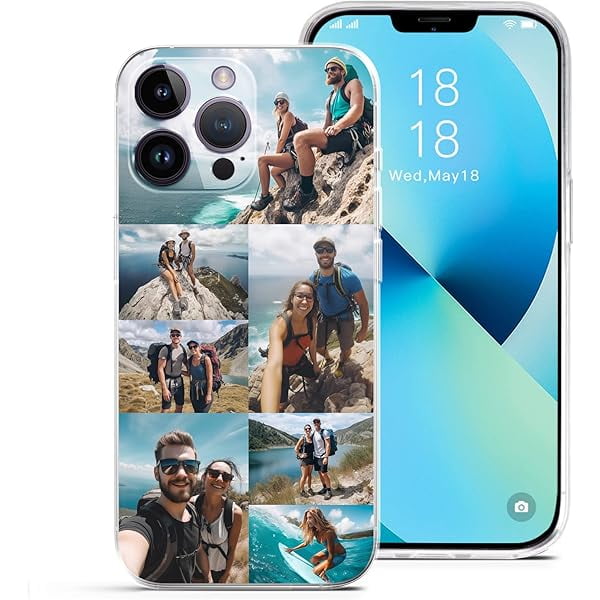 wonima11 Personalized Custom Phone Case for iPhone 17 16 15 14 13 12 11 Pro Max Mini Plus XR X Create Your Personalized Phone Case, Phone Protector, Friend Family Birthday Gift (7 Photos)