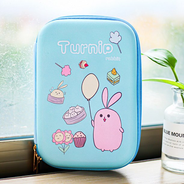 Estuches de lápices kawaii para la escuela, estuche de lápices rosa de gran capacidad, penden zak plumier scolaire fille estojo escola rabbit penbox