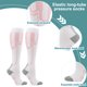 thumbnail image 3 of Calcetines de compresión deportivos - Calcetines de pantorrilla Calcetines elásticos - Calcetines de presión sobre la rodilla para maratón de ciclismo, 3 of 5