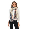 thumbnail image 2 of FORMRS Womens Scarf Winter Soft Long Big Warm Shawls Wrap Tassel Scarves, Baseball Pattern, 2 of 9