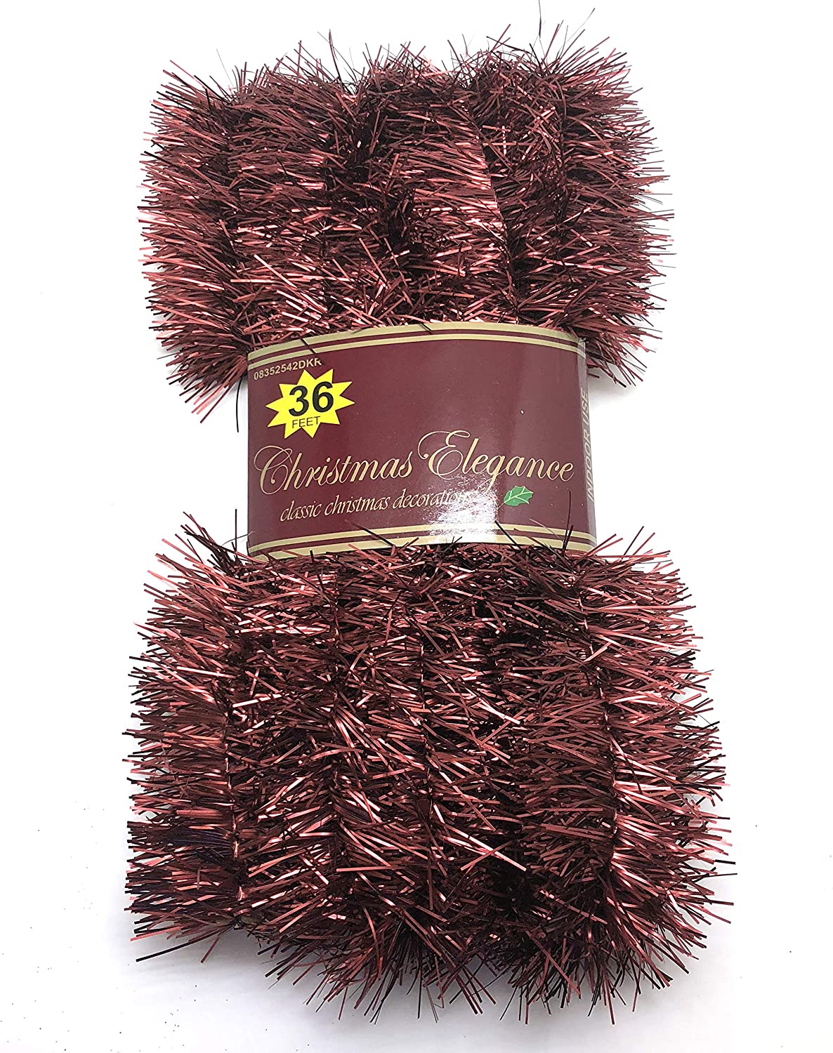 36 FT Christmas Garland Classic Christmas Decorations, Dark Red