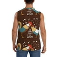 thumbnail image 4 of Goofa Rooster And Chicken Printed Men's Sleeveless T-Shirt - Athletic Gym Workout Tank Top for Men - Moisture-Wicking, UPF 30+ Quick-Dry Muscle Tee-X-Large, 4 of 8