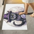 thumbnail image 5 of Dreamtimes Bathroom Rug Toiletry Mat Set Magic Halloween Cat Print, Soft Absorbent Bath Rug and U-Shaped Contour Toilet Rug, Non-Slip Bath Carpet Bath Mats for Bathroom 24"x16"+24"x20", 5 of 5