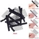 thumbnail image 2 of Peines para pelucas, pinzas para pelucas de 7 dientes, dientes de acero, tela duradera de poliéster, peines para pelucas, gorros para postizos, accesorios para pelucas, herramientas (negro), 2 of 5