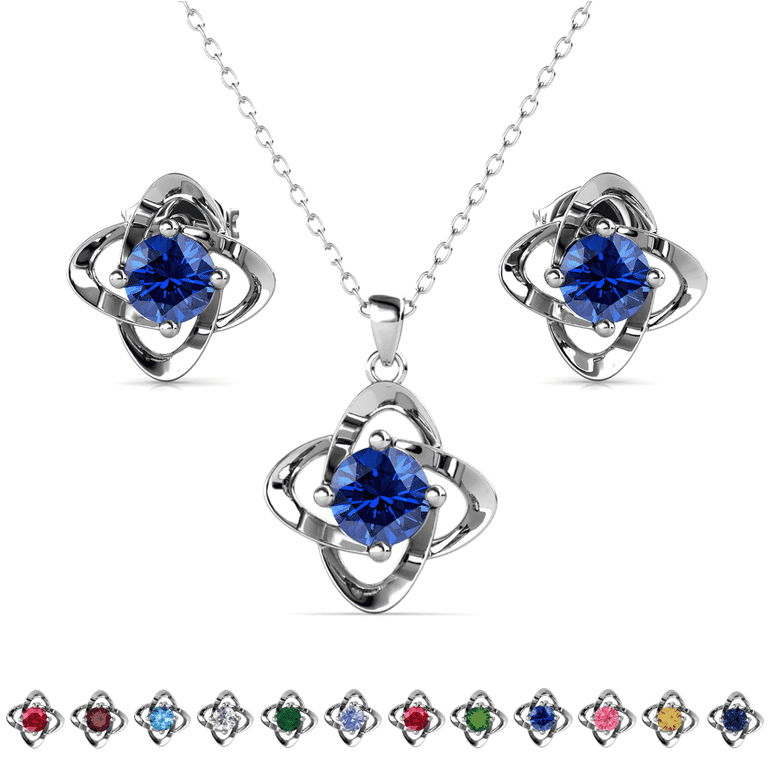 Cate & Chloe Infinity Sapphire September Birthstone Jewelry Set photo 1
