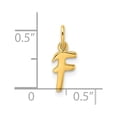 thumbnail image 4 of Auriga 925 Sterling Silver Gold-tone Letter F Initial Charm for Women(L- 15.27mm, W- 5.72mm), 4 of 6