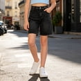 thumbnail image 2 of Girls Denim Shorts Summer Loose Fit Casual Comfortable Breathable Lightweight Fashion Jeans For Big Kids Teens, 2 of 5