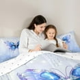 thumbnail image 5 of Castle Fairy Abstract Gradient Butterfly 2Pcs Bedding Comforter Set for Women Men Teens,Bling Crystal Twin Comforter Sets,Ombre Glitter Breathable Bedding Set,Breathable Home Decor, 5 of 8