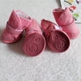 thumbnail image 3 of 4 pcs/set Outdoor for Small Dog, Cats Autumn, Winter Keeping Warm Dog Supplies Pet Shoes Dog Snow Boots Skidproof Sneakers PINK 3, 3 of 8
