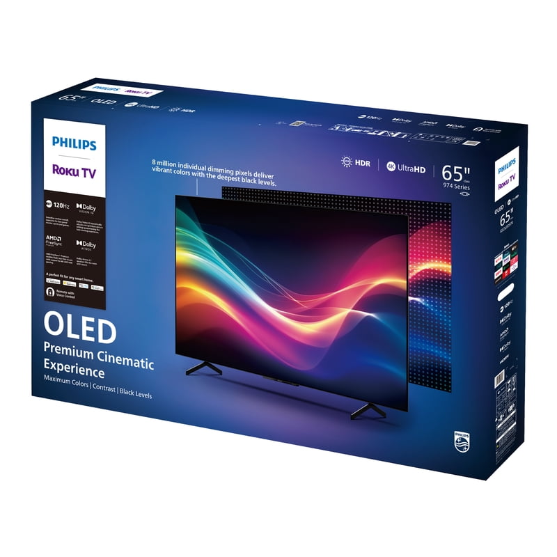 Philips 65" Class OLED 4K Ultra HD (2160p) Roku Smart TV (65OLED974/F7) gallery view