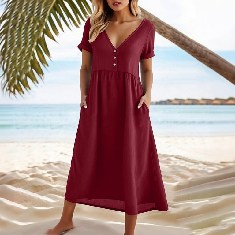 chinese dress ladies Summer Classic Linen Open Back Maxi Dress main image 1