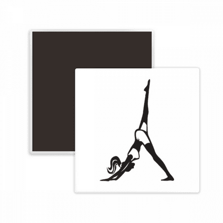 

Leg Motion Yoga Girl Keep Healthy Sports Square Ceracs Fridge Magnet Keepsake Memento