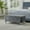 Gray, variant on Storage Ottoman Bench, Faux Leather Upholstered Entryway Bench with Crystal Buttons and Silver Metal Legs, Large Storage Bench for End of Bed, Living Room, Bedroom, Entryway, Silver