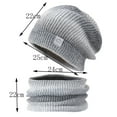 thumbnail image 3 of wendunide Scarf ,Hat,& Gloves Autumn And Winter Korean Version Of The Gradient Color Wool Hat Thickened Warm Ear Protection Cold Knitted Hat Two Piece Set, 3 of 4