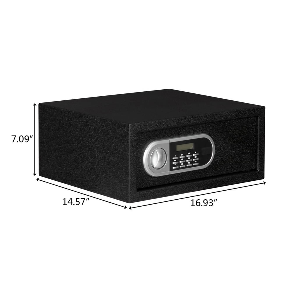 Lowestbest Steel Plate Electronic Code Safe, Valuables Safe for Private Household or Commercial Use, Black