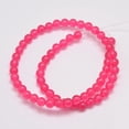 thumbnail image 2 of 1strand Natural Dyed Malaysia Jade Bead Strands Round Cerise 6mm Hole: 0.8mm 64pcs/strand 15 inch, 2 of 2