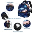 thumbnail image 3 of Starry Shark Traveling Backpack School Bags Cute College Backpack Baby Bag Lightweight Large Capacity Printed Design Adjustable Shoulder Strap Suitable, 3 of 6