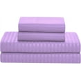 thumbnail image 5 of DNG Creations 5 Piece Box Stitched Striped Pattern Comforter 100% Egyptian Cotton Quilt Cover 800 TC All Season 550 GSM ( Twin/Twin XL Size ) Stripe Lilac Colour, 5 of 5