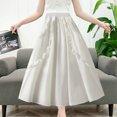thumbnail image 2 of Sngxgn Skirts for Women Length Skirt Casual Long Skirt High Waisted Skirt Long Skirt(White,One Size), 2 of 8
