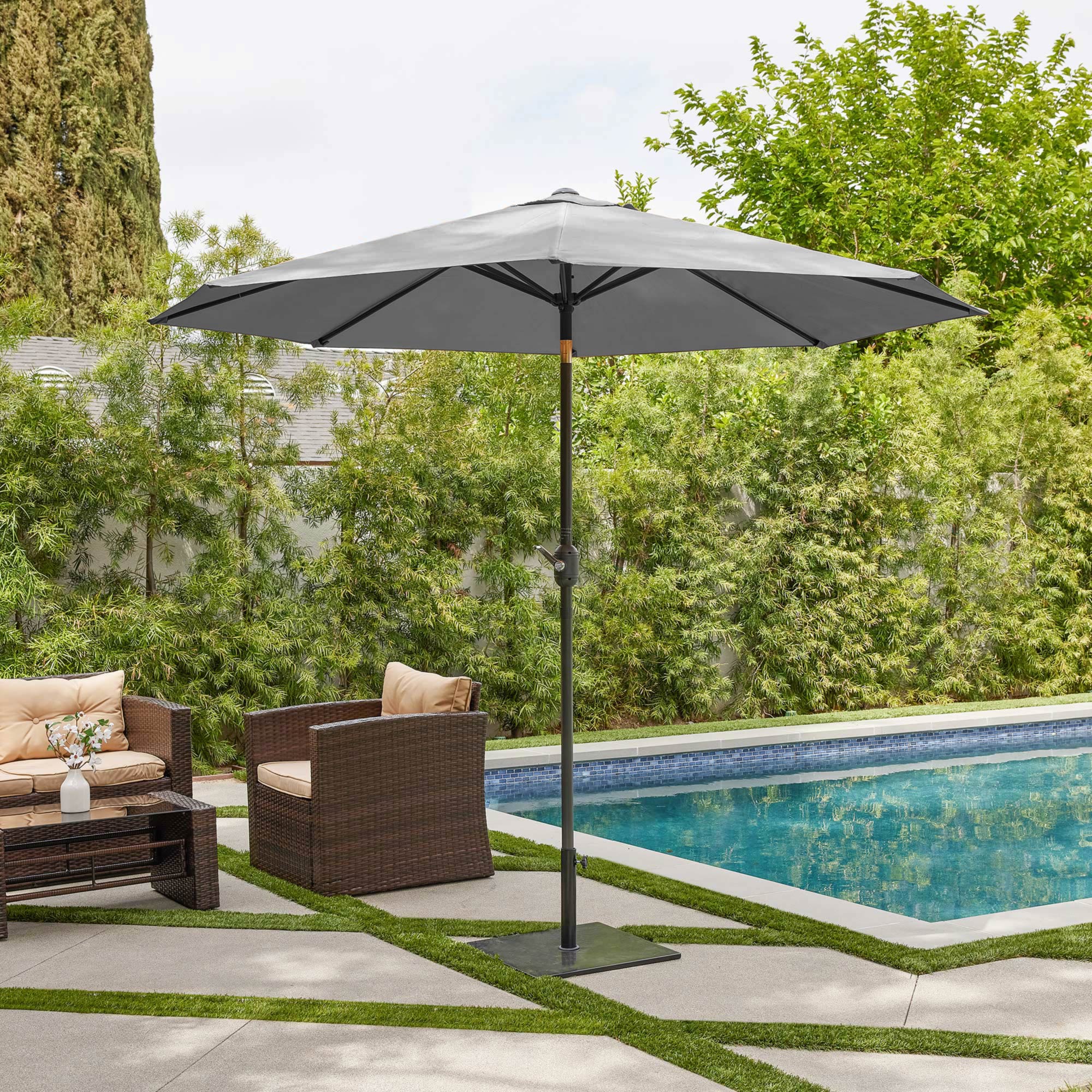 BELLEZE 9 FT Outdoor Patio Lawn Umbrella UV resistant Water Resistant