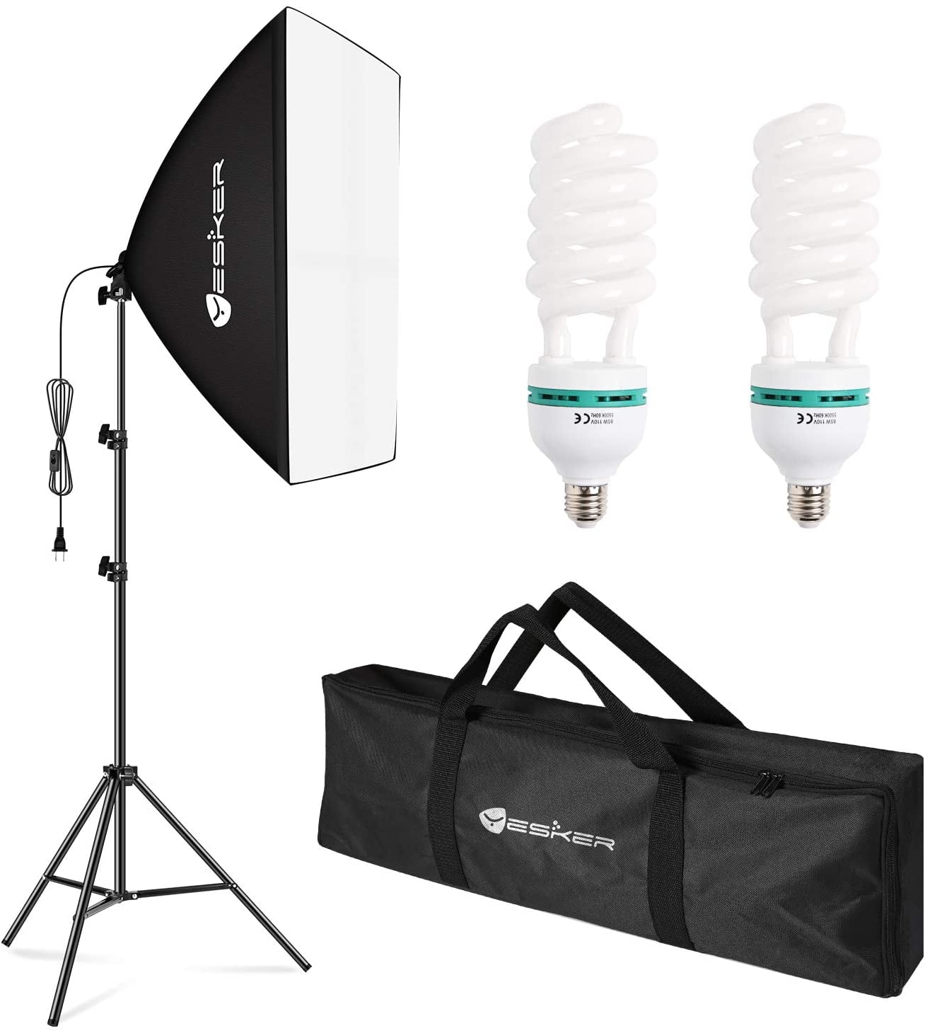 Yesker Softbox Photography Lighting Kit Continuous Photo Studio