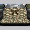 thumbnail image 4 of HUISEFOR 4 Pcs Camouflage Bow Car Seat Covers Full Set for Women Front Rear Seat Protectors, Elastic Polyester, Easy to Installation, Universal Fit for Most Cars SUVs, 4 of 6