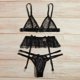 thumbnail image 3 of Gibobby Lenceria mujer sexy Conjunto de ropa interior de encaje para mujer, conjunto de ropa interior y ropa interior de encaje con correa, lencería sexy(Negro, M), 3 of 5