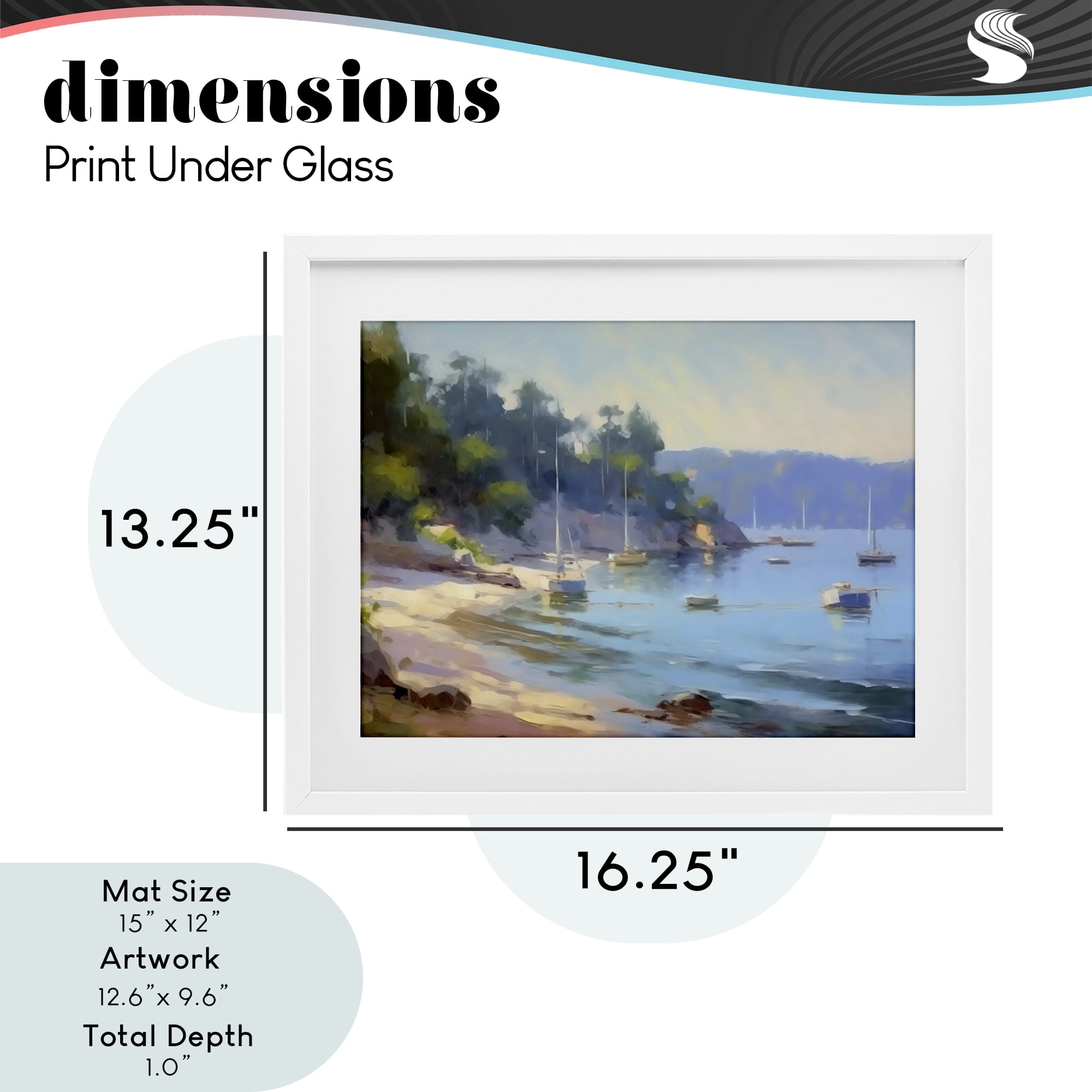 Stupell Industries Near The Shore Summer Sailing White Framed Print Under Glass, design by Creative Studio