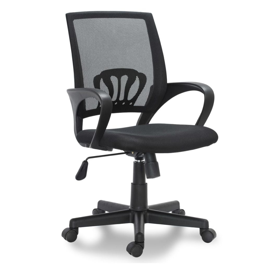 vidaXL Office Chair Plastic Black 35.4"39.8" Walmart
