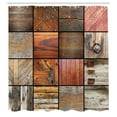 thumbnail image 3 of Ambesonne Boho Shower Curtain, Wooden Timber Door Key, 69"Wx70"L, Chocolate Brown, 3 of 5
