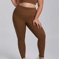 thumbnail image 4 of QATAINLAV Prime Sales of The Day Plus Size Leggings for Women Tummy Control Butt Lifting Yoga Pants Stretch High Waisted Buttery Soft Workout Leggings Brown XXXL, 4 of 6