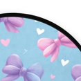 thumbnail image 4 of 36.2 Inch Round Floor Mat Pink and Purple Bows Carpet Decor Rug for Living Room Bedroom, 4 of 6
