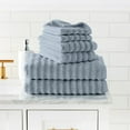 thumbnail image 3 of Modern Threads Luxury 100% Cotton 6-pc Wavy Towel Set, Blue, 3 of 6