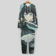 thumbnail image 6 of Demon Slayer Muichiro Tokito Unisex Onesie Pajamas Zipper Jumpsuit Hooded One Piece Sleepwear for Family Mens Womens, 6 of 8
