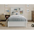 thumbnail image 2 of Hadley Twin Wood Platform Bed with Panel Footboard and Twin Trundle in White, 2 of 10