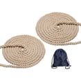 thumbnail image 1 of Unique Bargains 1/2'x16' Natural Twisted Cotton Rope 3 Strand Soft Craft Rope with Drawstring Bag Khaki 2 Pack, 1 of 6
