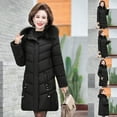 thumbnail image 2 of Hvyesh Long Puffer Coat for Women Plus Size Jacket Winter Zipper Up Mid-Length Slim Padded Jacket 2025 Mother's Parka Coat, 2 of 7