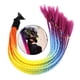thumbnail image 5 of Casco de motocicleta de 9,84 pulgadas con rastas para mujer, peluca, casco, cola de caballo y trenza Naranja amarillo, 5 of 8