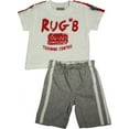 thumbnail image 2 of Mish Mish Baby Boys Infant Cotton Knit Short Sleeve Tee Short Sets 13270-6Months (White Grey Rug B Team), 2 of 23