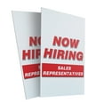 thumbnail image 4 of A-frame Sidewalk Now Hiring Sales Representatives 24" x 36" Double Sided A-Frame Sidewalk Sign, Includes 2 Plastic Inserts | Foldable Portable White Signicade Sandwich Board Signs, 4 of 5
